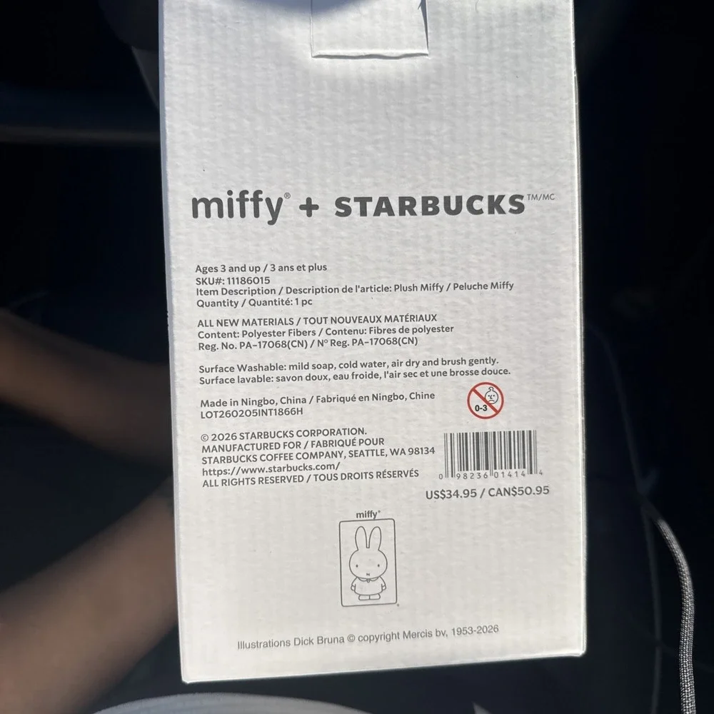 STARBUCKS x MIFFY PLUSHIE Summer Release READY TO SHIP